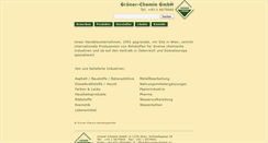Desktop Screenshot of gruenerchemie.com